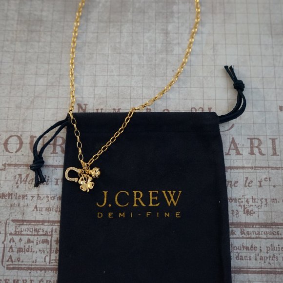 J.Crew Demi-fine14K gold-plated luckyCharmNecklace